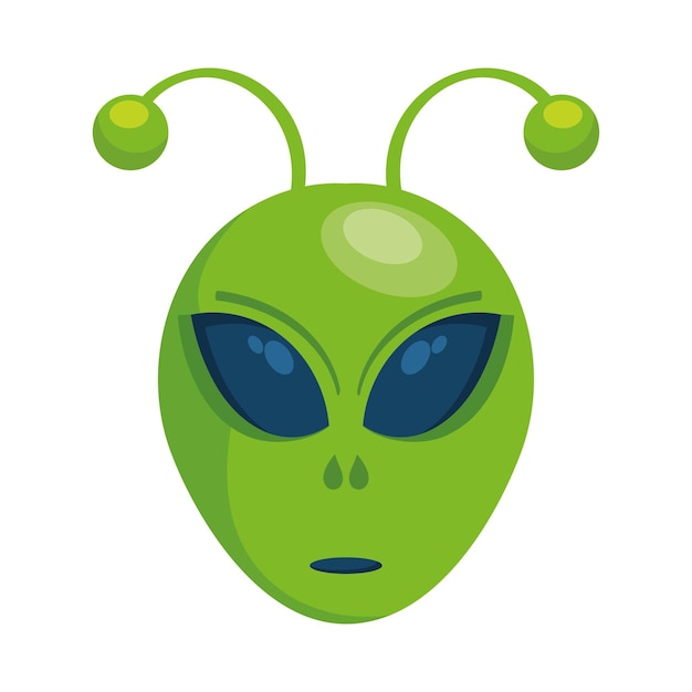 Vector gratuito mascota alienígena de dibujos animados lindo