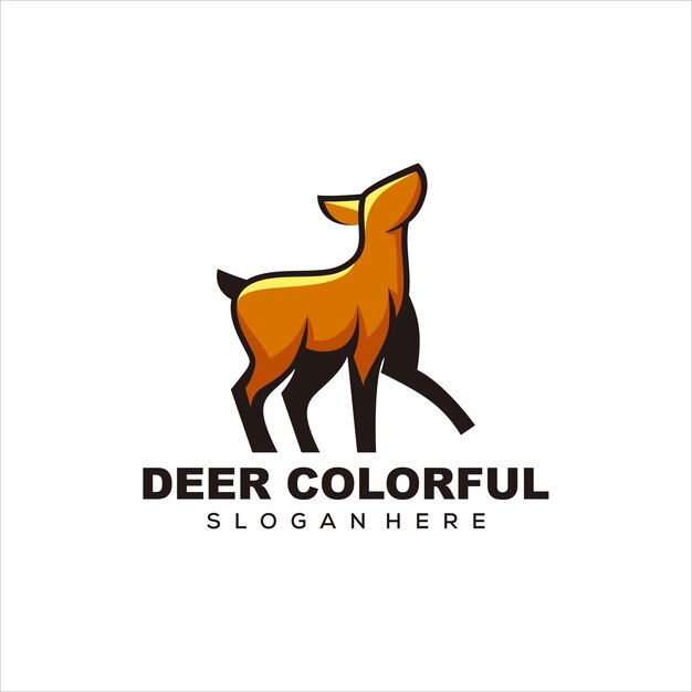 mascota colorida del ejemplo del logotipo de los ciervos