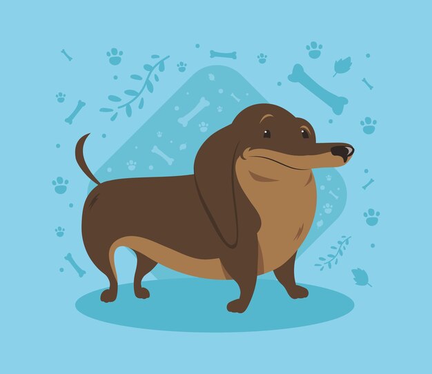 Mascota de perro salchicha