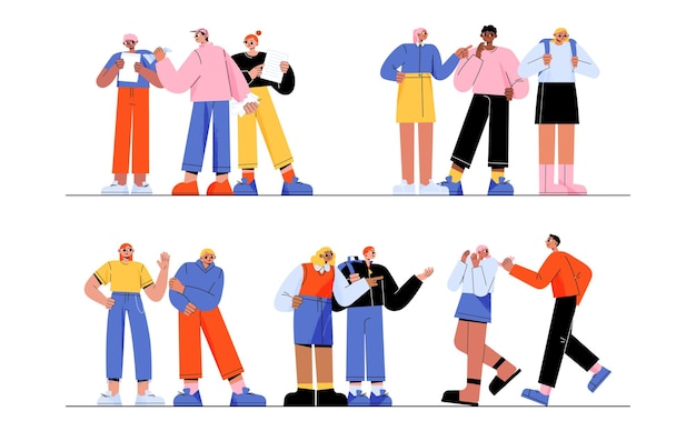 El matón de la escuela atormenta a los compañeros de clase adolescentes agresivos