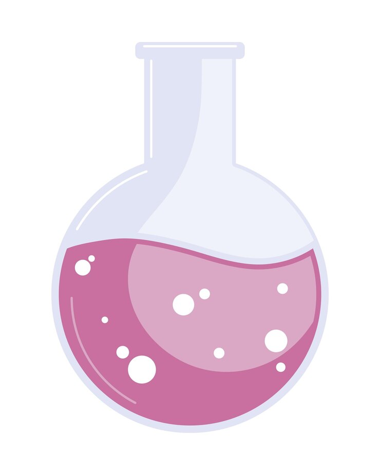Vector gratuito matraz de prueba de laboratorio