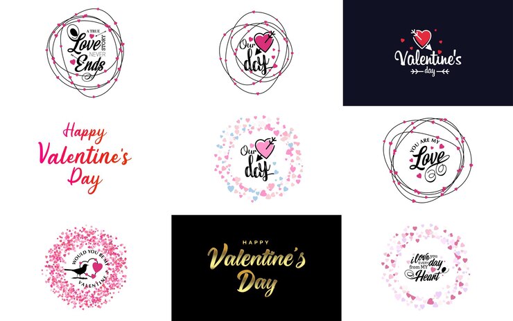 Me encanta el diseño de word art con un fondo en forma de corazón y un efecto brillante