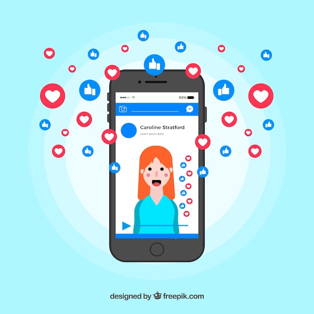 Me gusta de facebook con dispositivo electrónico