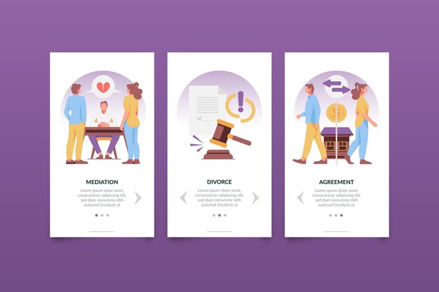 Mediación de divorcio - pantallas de incorporación