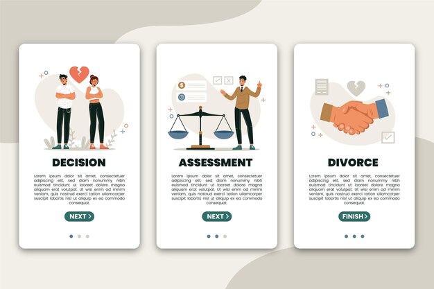 Mediación de divorcio - pantallas de incorporación