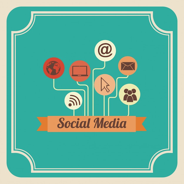 Vector gratuito medios de comunicación social
