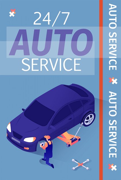 Medios o publicidad imprimible para el servicio de coche