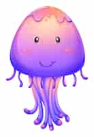 Vector gratuito una medusa morada
