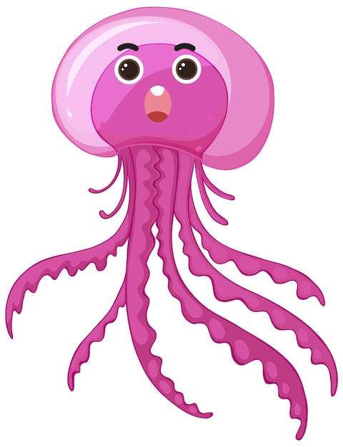 Vector gratuito medusas en estilo de dibujos animados