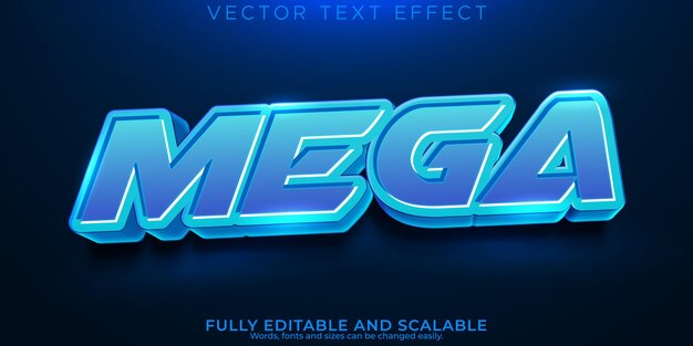 Mega efecto de texto deportivo juego editable y estilo de texto del jugador