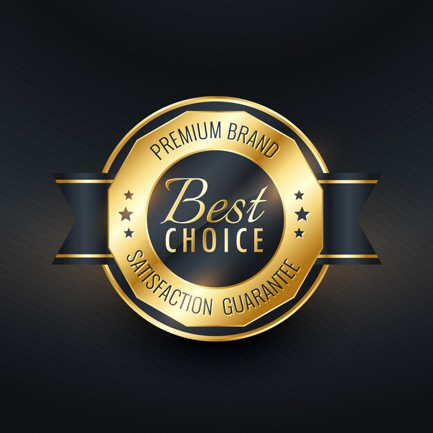 mejor opción diseño de etiqueta dorada