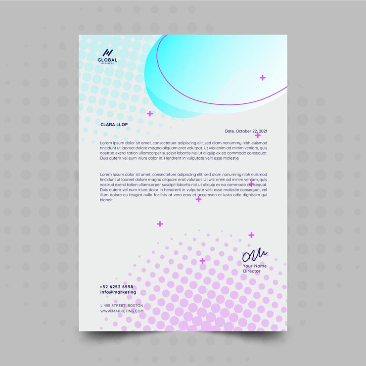 Vector gratuito membrete comercial de marketing