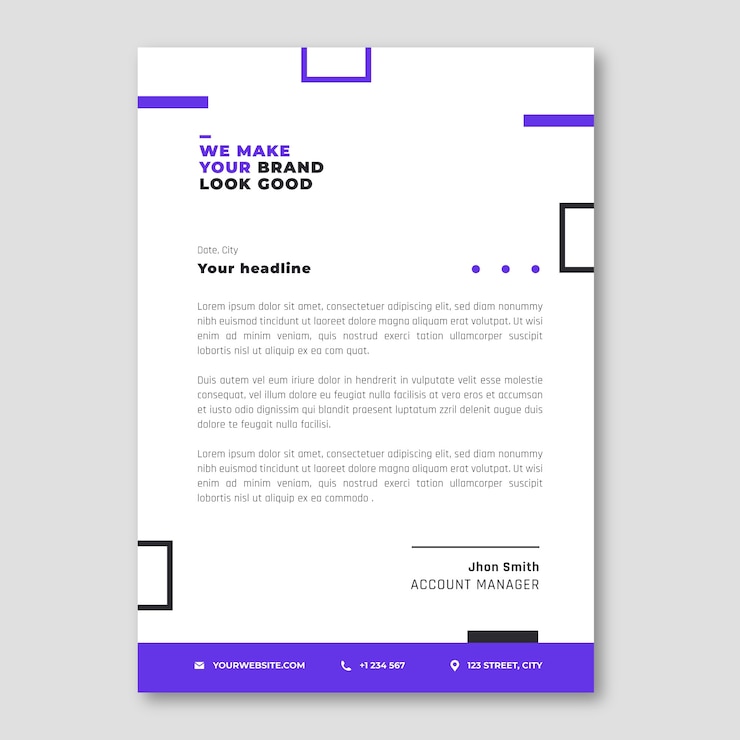 Vector gratuito membrete de consultoría financiera de diseño plano.