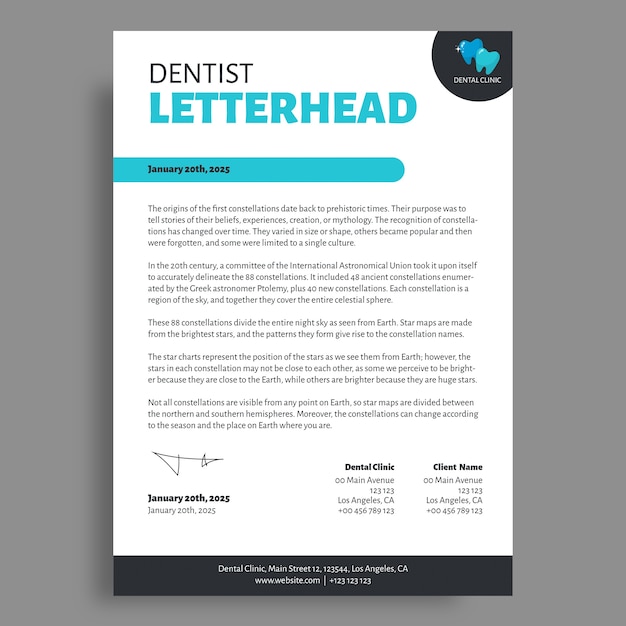 Membrete dental brillo simple