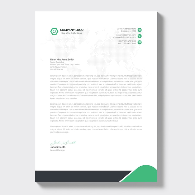 Membrete de empresa moderno