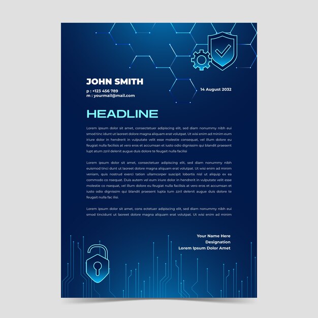 Membrete de formas geométricas de privacidad de datos degradados