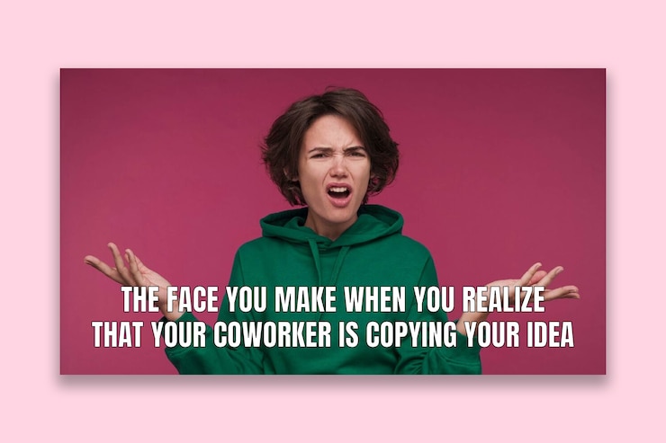 Vector gratuito meme largo del espacio de coworking simple