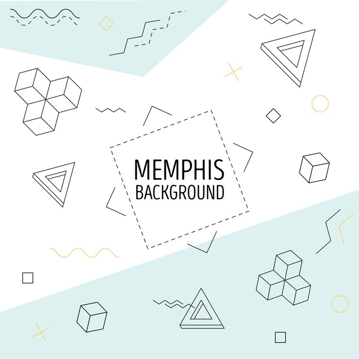 Vector gratuito memphis patrón de fondo