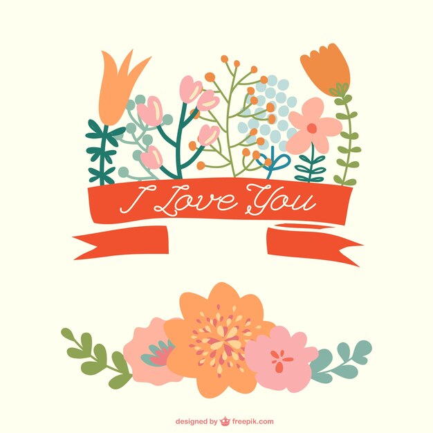 Mensaje de amor floral