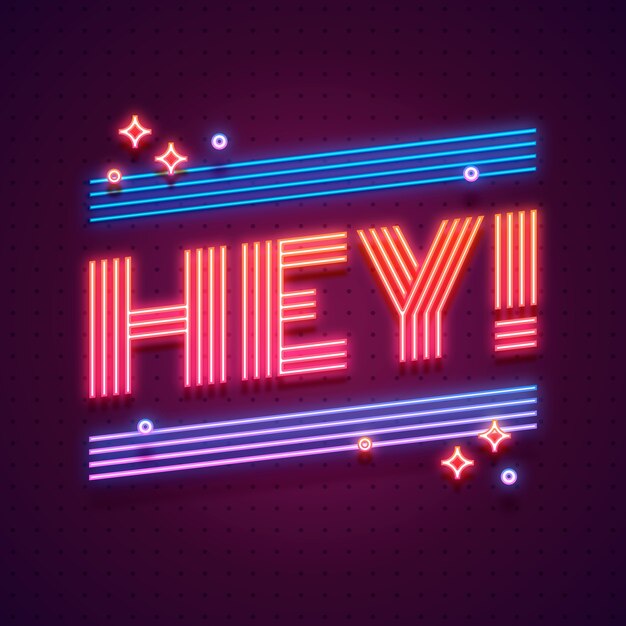 Mensaje de hey de letras degradadas