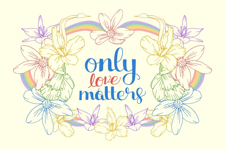 Vector gratuito mensaje de letras del día del orgullo
