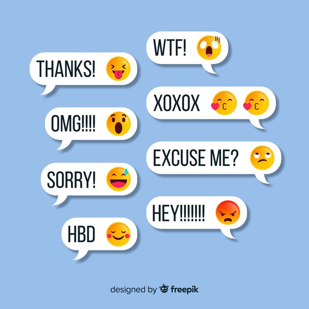 Mensajes simples con plantilla de emoji