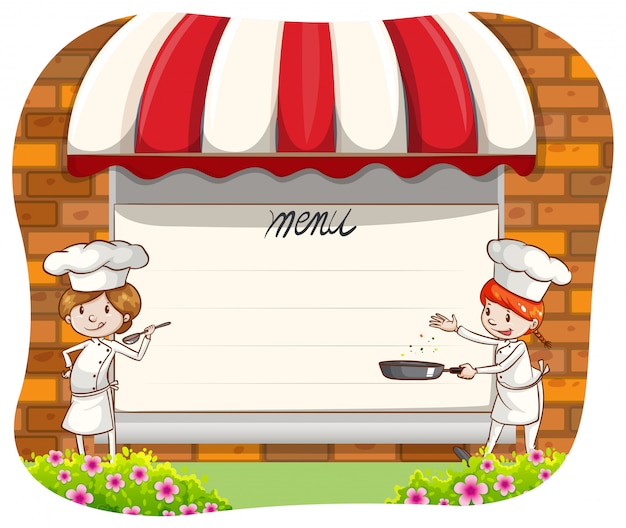 Menú en blanco
