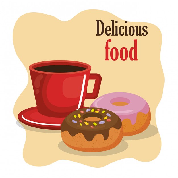 menú de café y donas