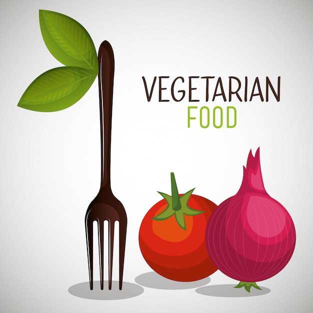 Vector gratuito menú de comida vegetariana