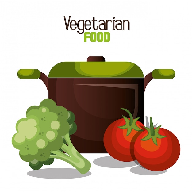 Vector gratuito menú de comida vegetariana