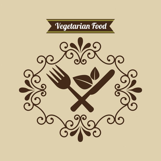 menú de comida vegetariana