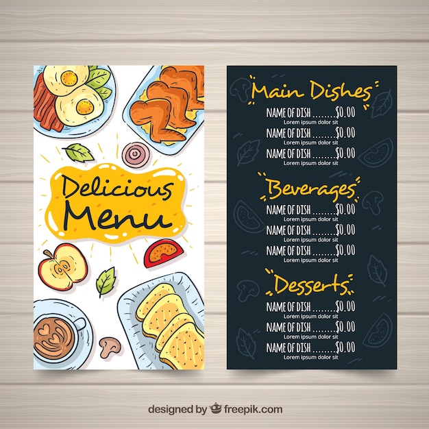 Menú de comida