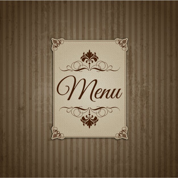 Menú vintage de restaurante