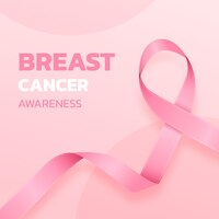 Vector gratis mes de concientización sobre el cáncer de mama con concepto de cinta