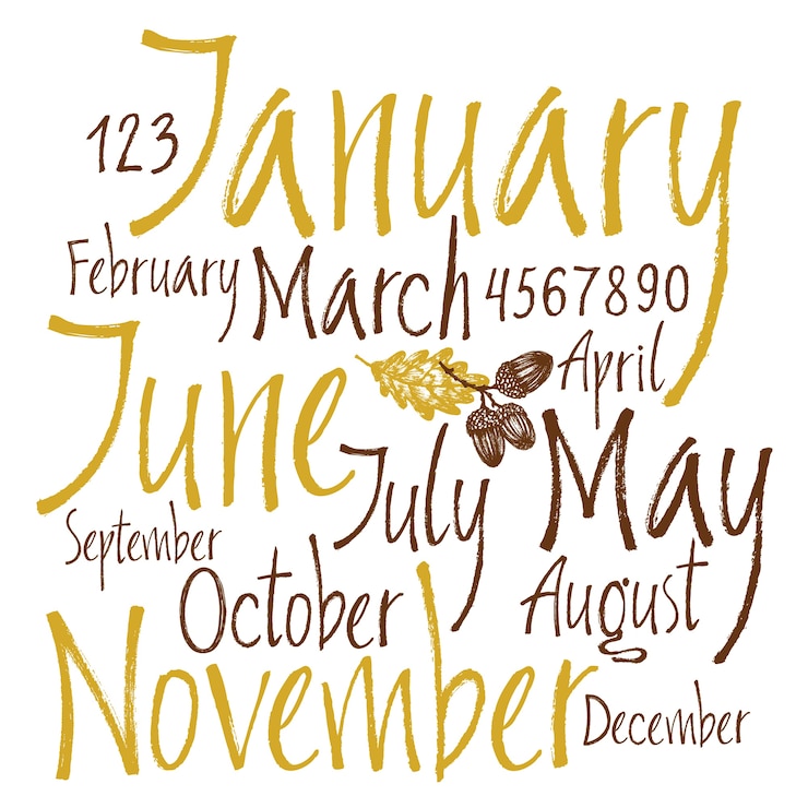 Vector gratuito meses