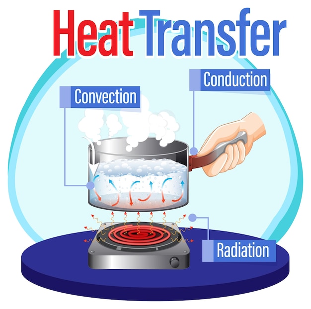 Métodos de transferencia de calor con agua hirviendo