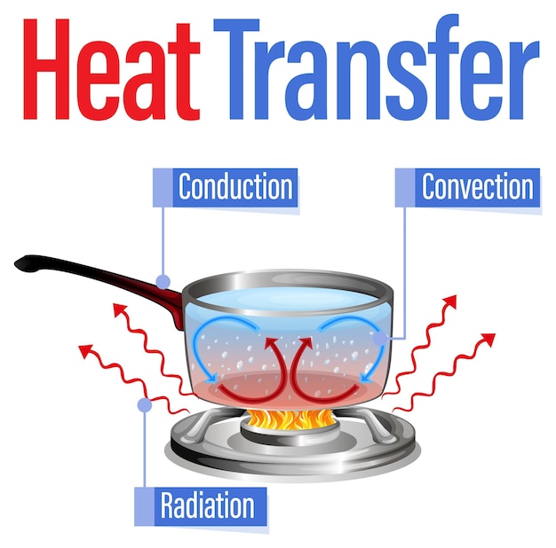 Métodos de transferencia de calor con agua hirviendo