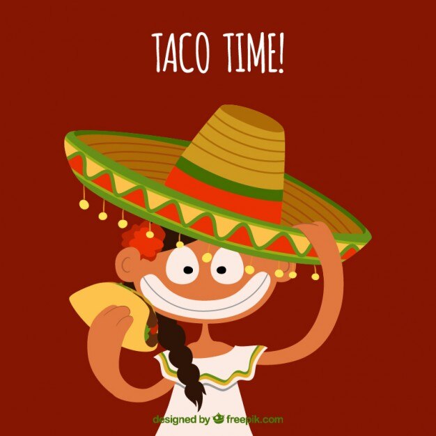 Vector gratuito mexicana en estilo cartoon