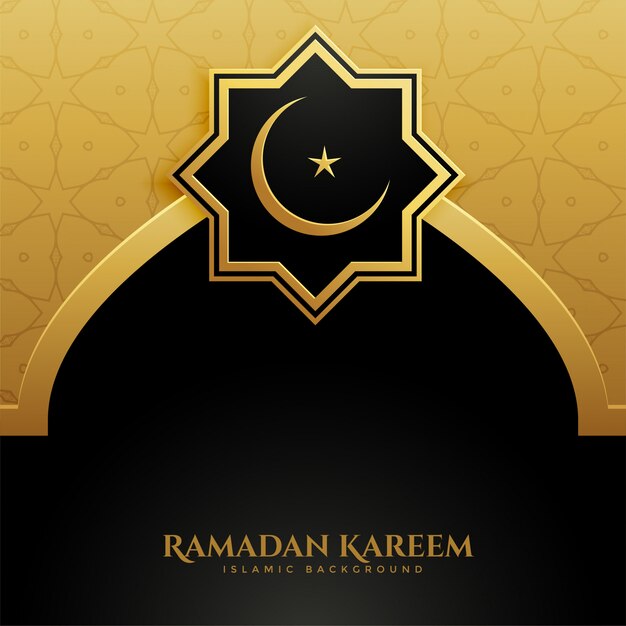 Mezquita de oro puerta ramadan kareem fondo