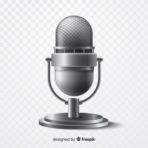 Micrófono metálico realista para cantar