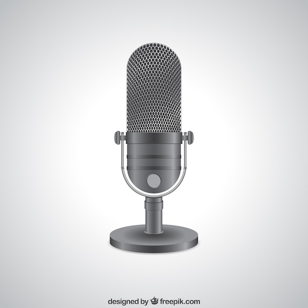 Micrófono de radio realista