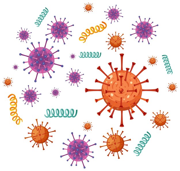 Microorganismo bacteriano en círculo