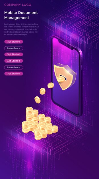 Minería de criptomonedas isométrica