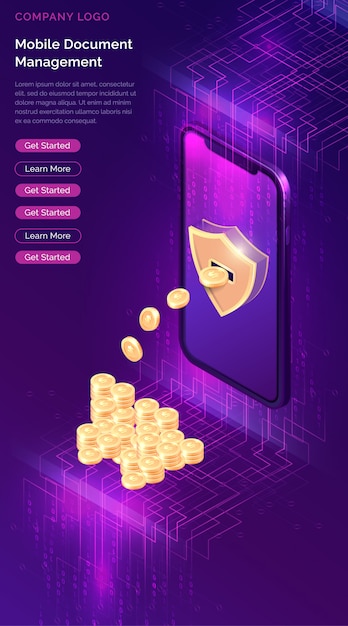 Minería de criptomonedas isométrica