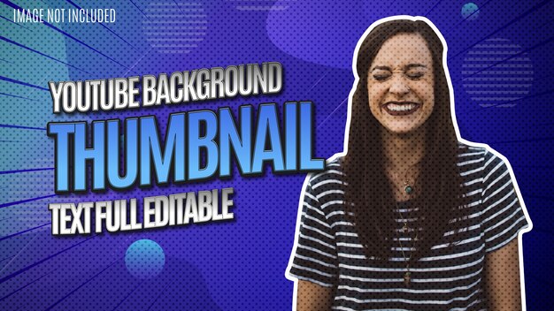 Miniatura de fondo de Youtube con plantilla editable completa de texto