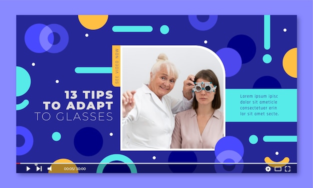 Vector gratuito miniatura mínima de youtube de oftalmólogo
