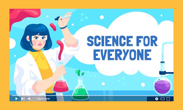 Miniatura plana de youtube para investigación científica