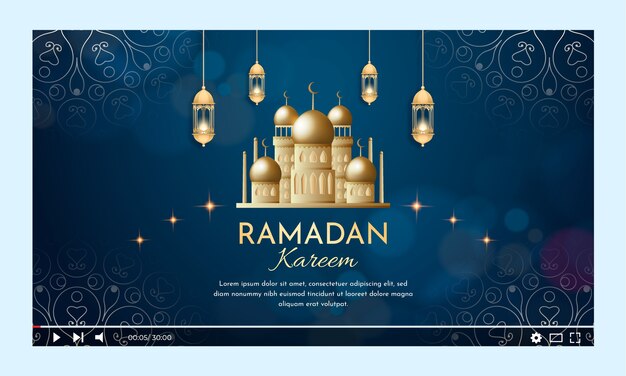 Miniatura realista de youtube de ramadán