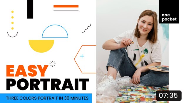 Miniatura de youtube de artesanía geométrica plana