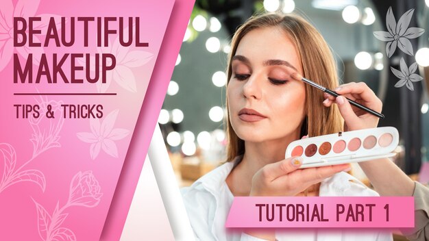 Miniatura de youtube de belleza dibujada a mano